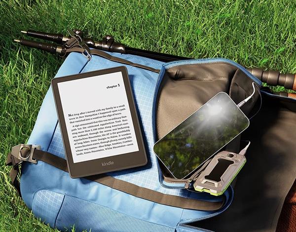 eBookReader Paperwhite 5- 2021 ebogslæser eBook ebogslæser reader læs udenfor i solen